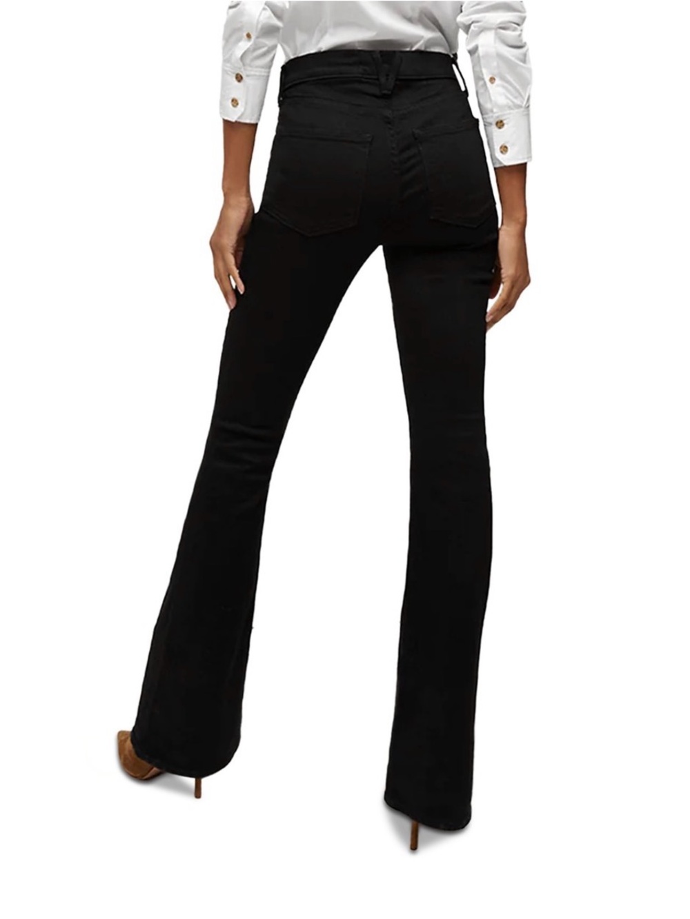 Veronica Beard High-Rise Black Onyx Flare Jeans Size 30 $298